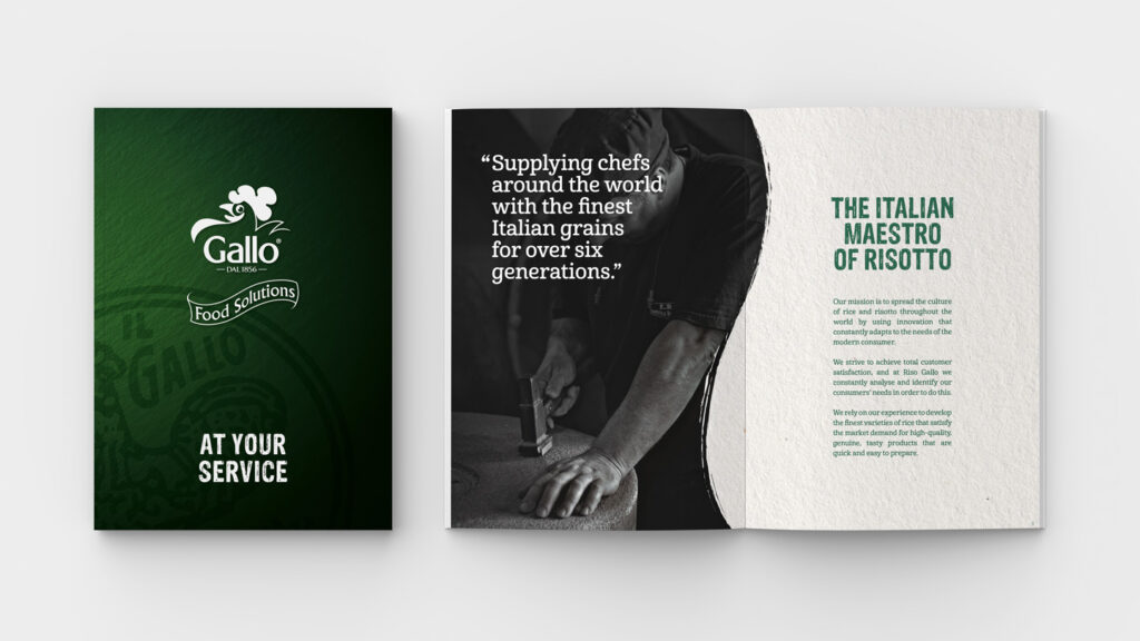 Gallo FoodService Brochure front cover and inner spread