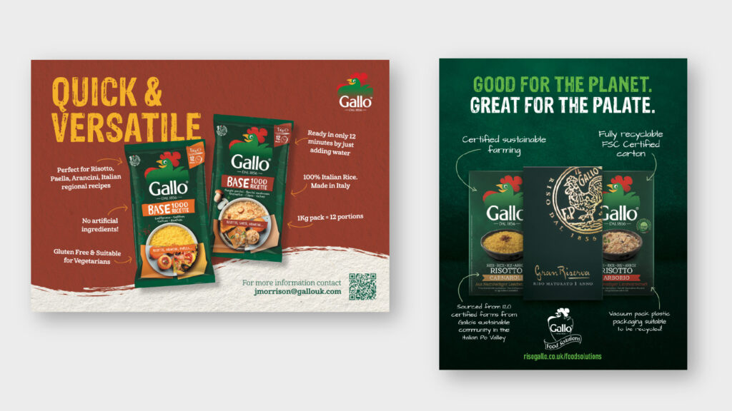 Gallo Uk Foodservice - Print examples