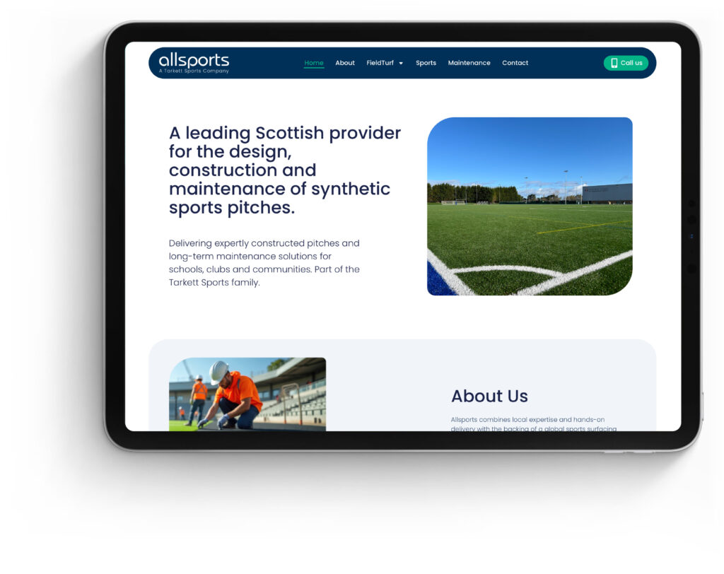 Allsports Website page