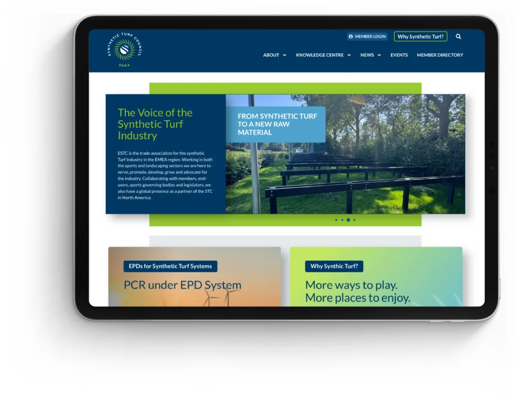 ESTC website homepage