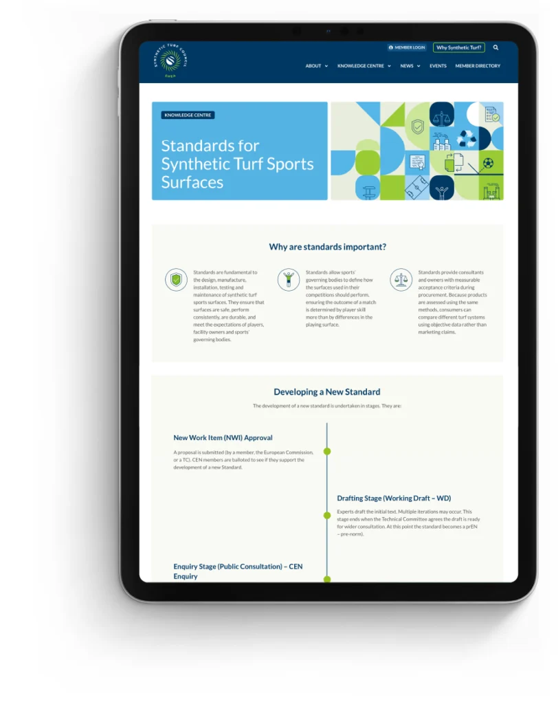 ESTC website Standards page